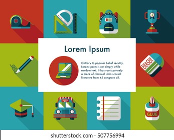 School and education icons set
