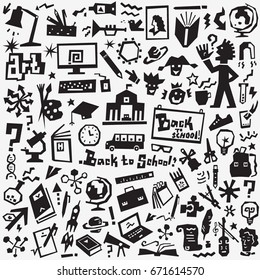 school education - icons set
