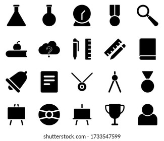 School and Education Icons set. avatar. Vector Illustration Set Of Simple Training Icons. Elements Presentation, Demonstration, University