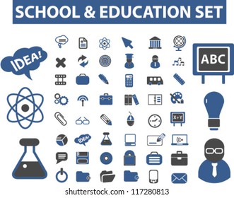 conjunto de iconos escolares y educativos, vector