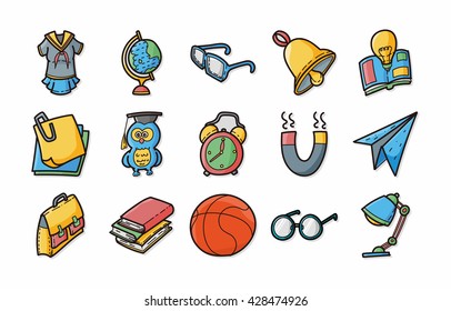 School and Education icons set,eps10