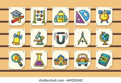 School and Education icons set,eps10