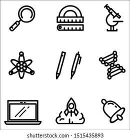 School and Education Icons. Signs, logo illustration.