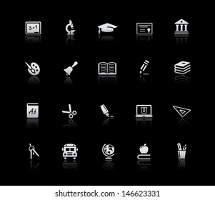 School & Education Icons // Silver Series