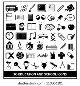 School and Education Icons, vector