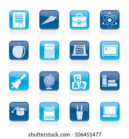 school and education icons - vector icon set
