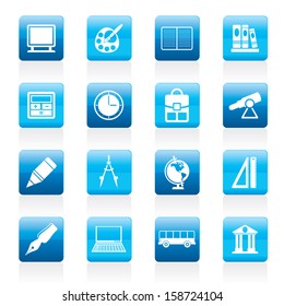 School and education icons - vector icon set 