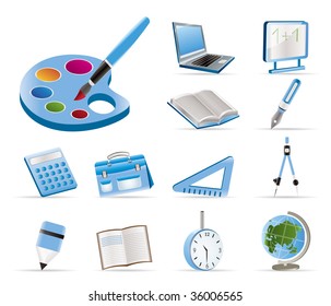School and education icons - vector icon set