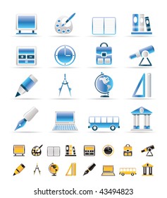 School and education icons - vector icon set