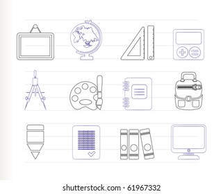 School and education icons - vector icon set