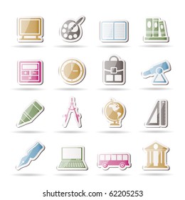 School and education icons - vector icon set