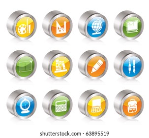 School and education icons - vector icon set