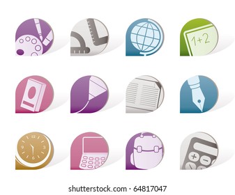 School and education icons - vector icon set