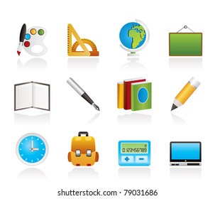 School and education icons - vector icon set