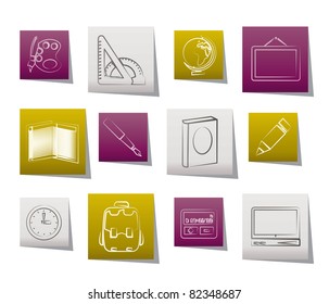 School and education icons - vector icon set