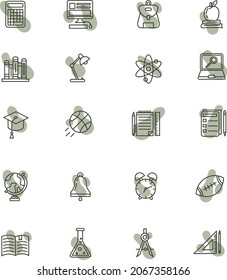 Schulbildung, Illustration, Vektorgrafik, auf weißem Hintergrund.