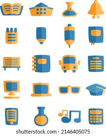 Schulbildung, Illustration, Vektorgrafik auf weißem Hintergrund.