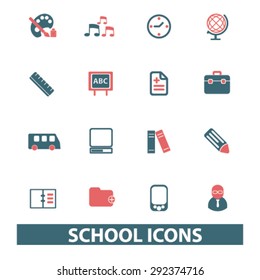 school, education isolated vector icons