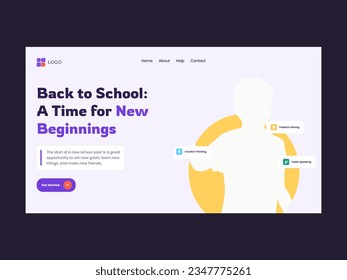 School Education Landing Page UI Kit Template