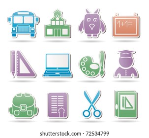 School and education objects - vector illustration