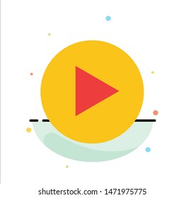 School Education, Play Abstract Flat Color Icon Template