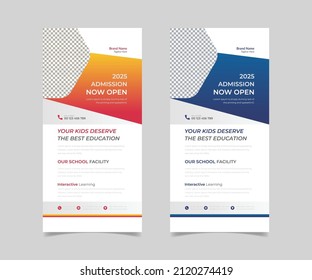 School Education Rack Card Design Template