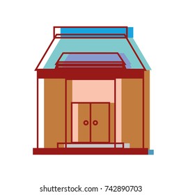 school education with roof and doors design