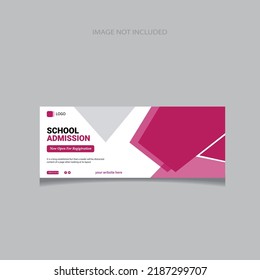 School education social media post banner template