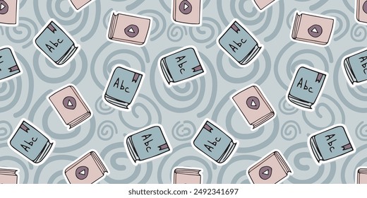 school. education. study. seamless pattern. to study. subjects for school. lessons. to study. icons. Doodle. vector. sticker. books. copybook. a pen. pencil. ruler. figures. mathematics. stylus.