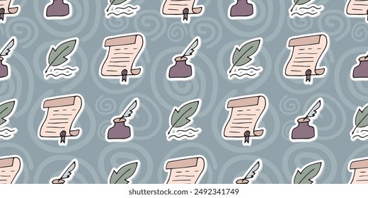 school. education. study. seamless pattern. to study. subjects for school. lessons. to study. icons. Doodle. vector. sticker. books. copybook. a pen. pencil. ruler. figures. mathematics. stylus.