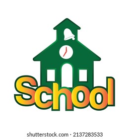 Concepto de diseño temático de la escuela y la educación.