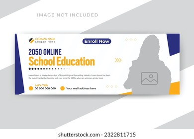 School education timeline cover and online web banner template