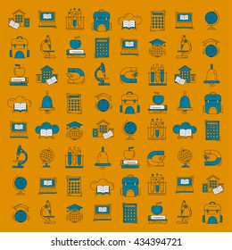School and education vector icons