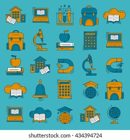 School and education vector icons