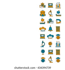 School and education vector icons