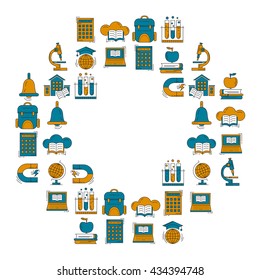 School and education vector icons