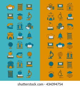 School and education vector icons
