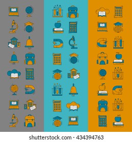 School and education vector icons