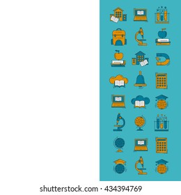School and education vector icons