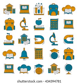 School and education vector icons