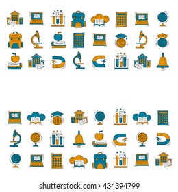 School and education vector icons