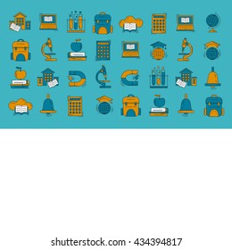 School and education vector icons