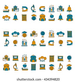 School and education vector icons