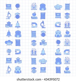 School and education vector icons
