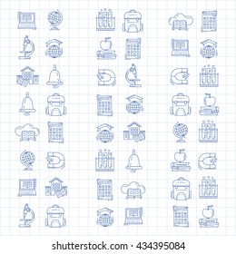 School and education vector icons