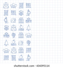 School and education vector icons