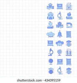 School and education vector icons