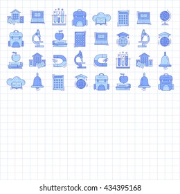 School and education vector icons