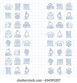 School and education vector icons