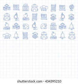 School and education vector icons